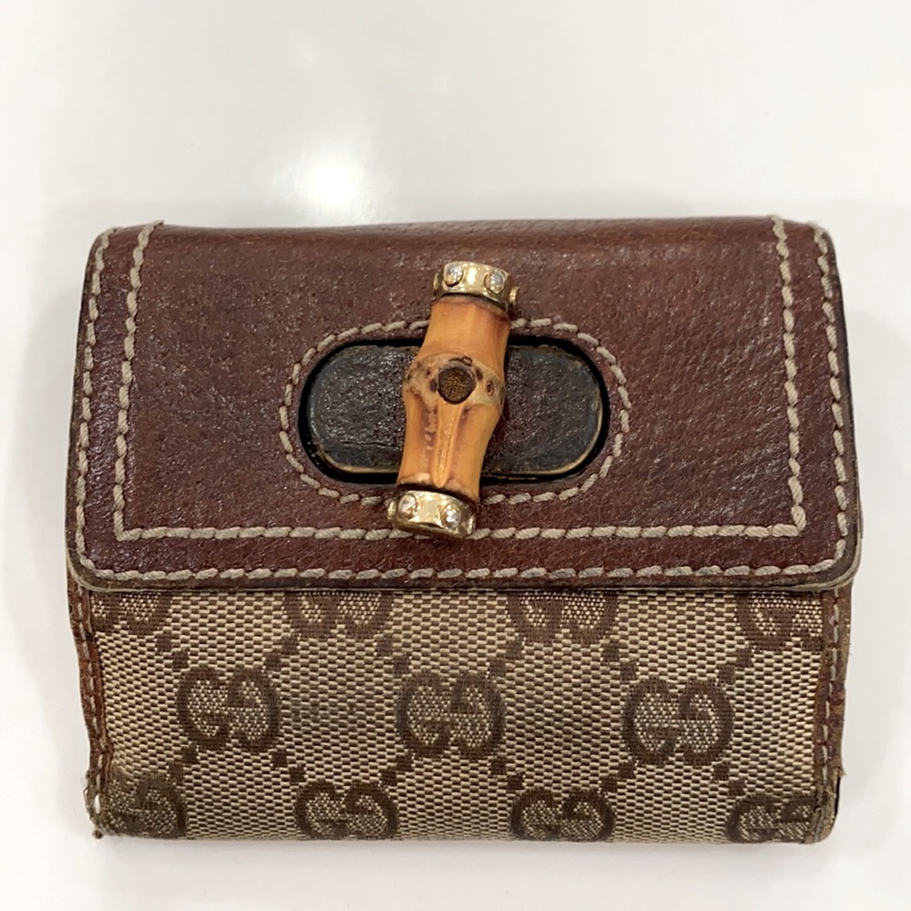 Authentic Monogram Bamboo Gucci Wallet